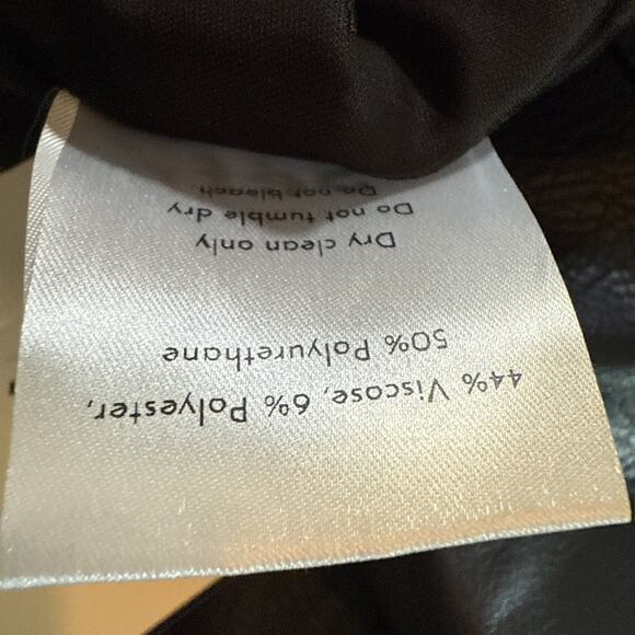 Sefr Sako Straight Leg Faux Leather Trousers Deep Blue Waist 32(34) - Picture 10 of 12